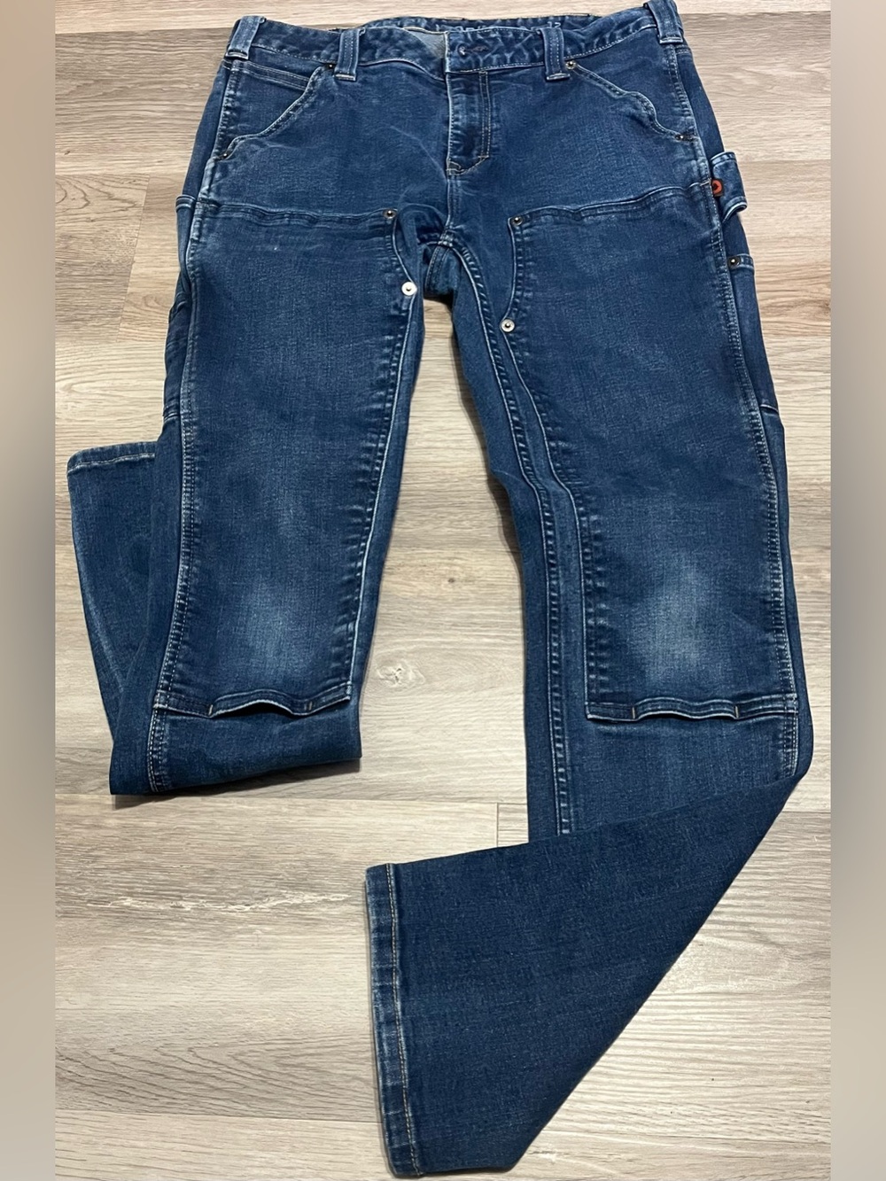 Dovetail Workwear Maven Women’s Slim Sz 12 Jeans 30x28 Utility Carpenter Blue